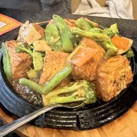 Tofu and vegetables sizzler  at Chef Kenny's Vegan Dim Sum in Las Vegas