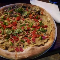 Vegan pizza at Darkwood - Craft Beer Garden Imaimoze in Mostar