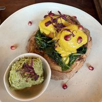 vegan eggs benedict   at North Laine Café in Brighton
