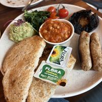 vegan english breakfast   at North Laine Café in Brighton
