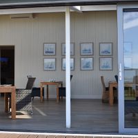 Inside the restaurant at The Deck Restaurant in Oban