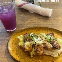 Toast de tempê com limonada  #Veganuary at Camelia Ododo in Sao Paulo