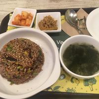 Fried rice and miso soup at Loving Hut Gangnam-gu - 러빙헛 in Seoul