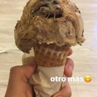 biscottio ice cream on cone at Loving Hut Gangnam-gu - 러빙헛 in Seoul