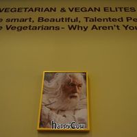 Yeah Ian McKellen... listen to Loving Hut and stop eating fish. at Loving Hut Gangnam-gu - 러빙헛 in Seoul