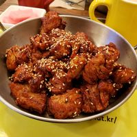 Spicy "chicken" at Loving Hut Gangnam-gu - 러빙헛 in Seoul