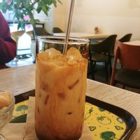 아이스 음료에는 스테인레스 빨대를 제공해요 at Loving Hut Gangnam-gu - 러빙헛 in Seoul