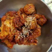 spicy soy chicken at Loving Hut Gangnam-gu - 러빙헛 in Seoul