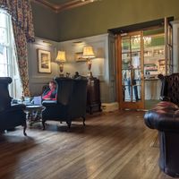 Interior. Proper tables in the other room. at The Bulkeley Hotel in Beaumaris