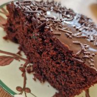 Well, chocolate cake :) at Sabor'art Café in Nazare