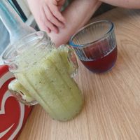 Smoothie and lemonade at Sabor'art Café in Nazare