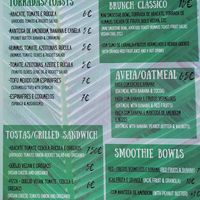 Menu (anverso) at Sabor'art Café in Nazare