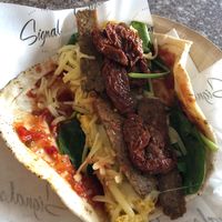 Veggie breakfast wrap at Signals in Saltburn-by-the-sea