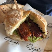 Vegan breakfast sandwich (can’t remember it’s exact name) at Signals in Saltburn-by-the-sea