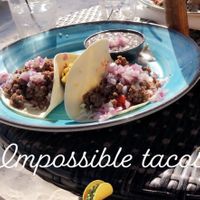 Impossible tacos at SandBar Tiki & Grille in Englewood