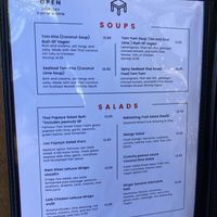 menu: soups and salads at Thai Table in Berkeley