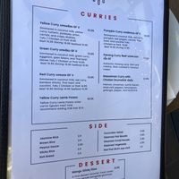 menu: curries, sides, dessert at Thai Table in Berkeley