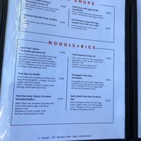 menu: noodle soups, noodle+rice at Thai Table in Berkeley