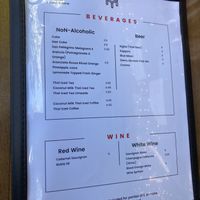 menu: beverages, wine at Thai Table in Berkeley
