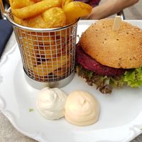 Vegan Beetroot Burger at John Scott's in Lund