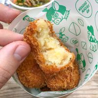 Inside croquettes  at No Frickin Chicken in Worcester