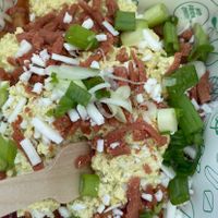 Breakfast- loaded hash browns   at No Frickin Chicken in Worcester