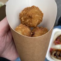 Cheeze & Facon Potato Croquettes  at No Frickin Chicken in Worcester