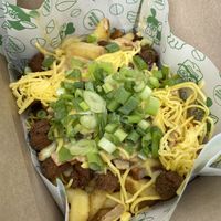 Cheeze & 'Meat' Fries  at No Frickin Chicken in Worcester