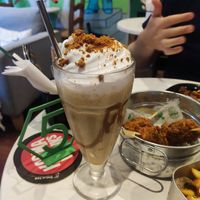 Biscoff milkshake at No Frickin Chicken in Worcester