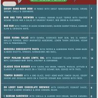 An example of the menu right now. The menu changes all the time, that’s why they use QR codes at the restaurant.  at Hoogste Tijd in Eindhoven