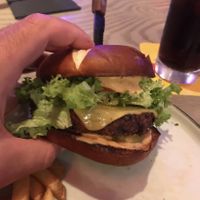 Beanburger with “cheese”  at Hoogste Tijd in Eindhoven