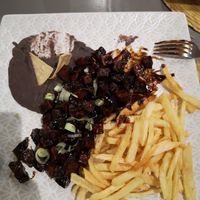 Mongolian seitan at Mantura Bistro Garden in Chetumal