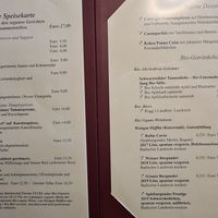 Menu at Gasthaus Bürgerstüble in Sankt Peter