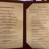 Menu  at Gasthaus Bürgerstüble in Sankt Peter