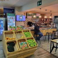 Juice bar at Vive Orgánico Fresh Market in Tijuana