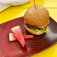 Vegan Cheeseburger at Joop in Schoorl