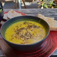 Knoflooksowp at Joop in Schoorl