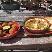 Bitterballen & Hummus with Naan  at Joop in Schoorl