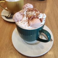 Vegan hot chocolate at Door 34 in New Mills