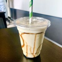 Salted caramel milkshake   at Vegan Shack - Piccadilly Gardens in Manchester