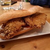 No Chickn sandwich at La Pajareria in Madrid