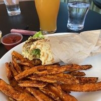 Bean & Seed Gyros & Sweet Potato Fries at McMenamins in Vancouver