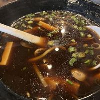 Hot and Sour soup no meat with fried and soft tofu  at Dian Xin in New Orleans