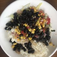 build your own bowl with lettuce base plus rice and beans at Condado Tacos in Indianapolis
