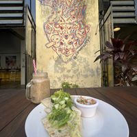 Tofu scramble quesadillas   at Crush in Merida