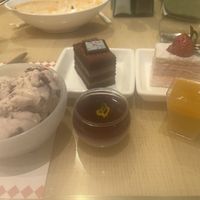 4 different desserts and 3 different ice cream flavors offered   at Wynn Hotel - The Buffet in Las Vegas