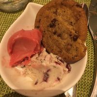 vegan Cherry Chip Soy ice cream Rasberry sorbet vegan choc chip cookie at Wynn Hotel - The Buffet in Las Vegas