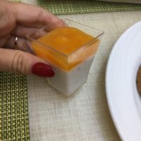 Chia mango pudding. Mango was too articulacy sweet. Chia was great at Wynn Hotel - The Buffet in Las Vegas