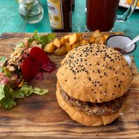 Vegan 🍔  at Xhuba in Playa Zipolite