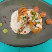 Chimichanga... quite possibly the best beach food we've eaten so far at Xhuba in Playa Zipolite